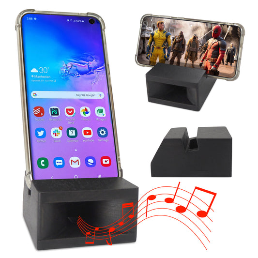 Wooden Phone Amplifier Stand for Desk or Nightstand