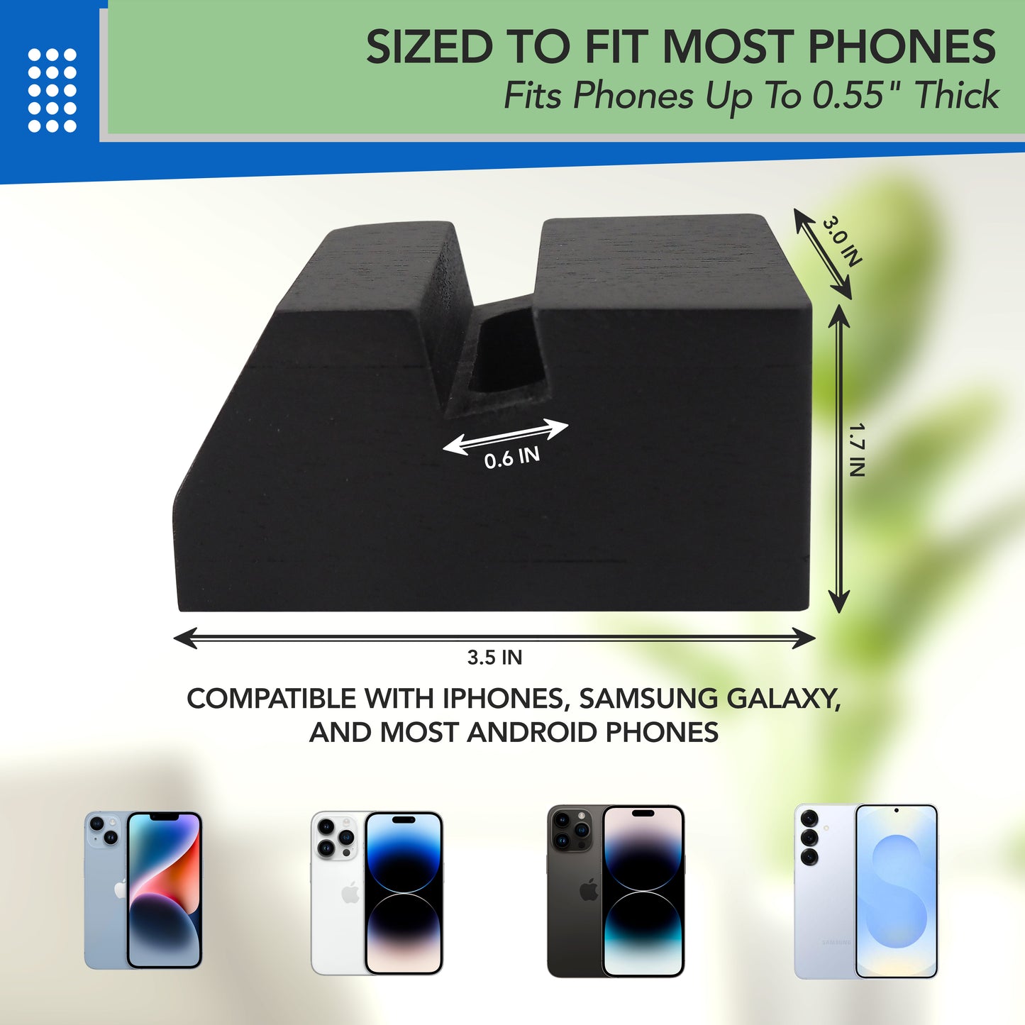 Wooden Phone Amplifier Stand for Desk or Nightstand