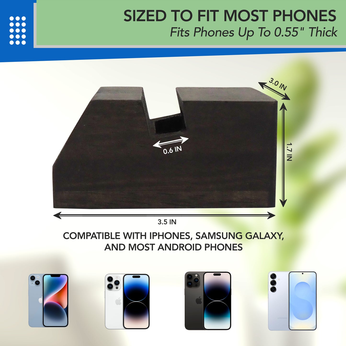Wooden Phone Amplifier Stand for Desk or Nightstand