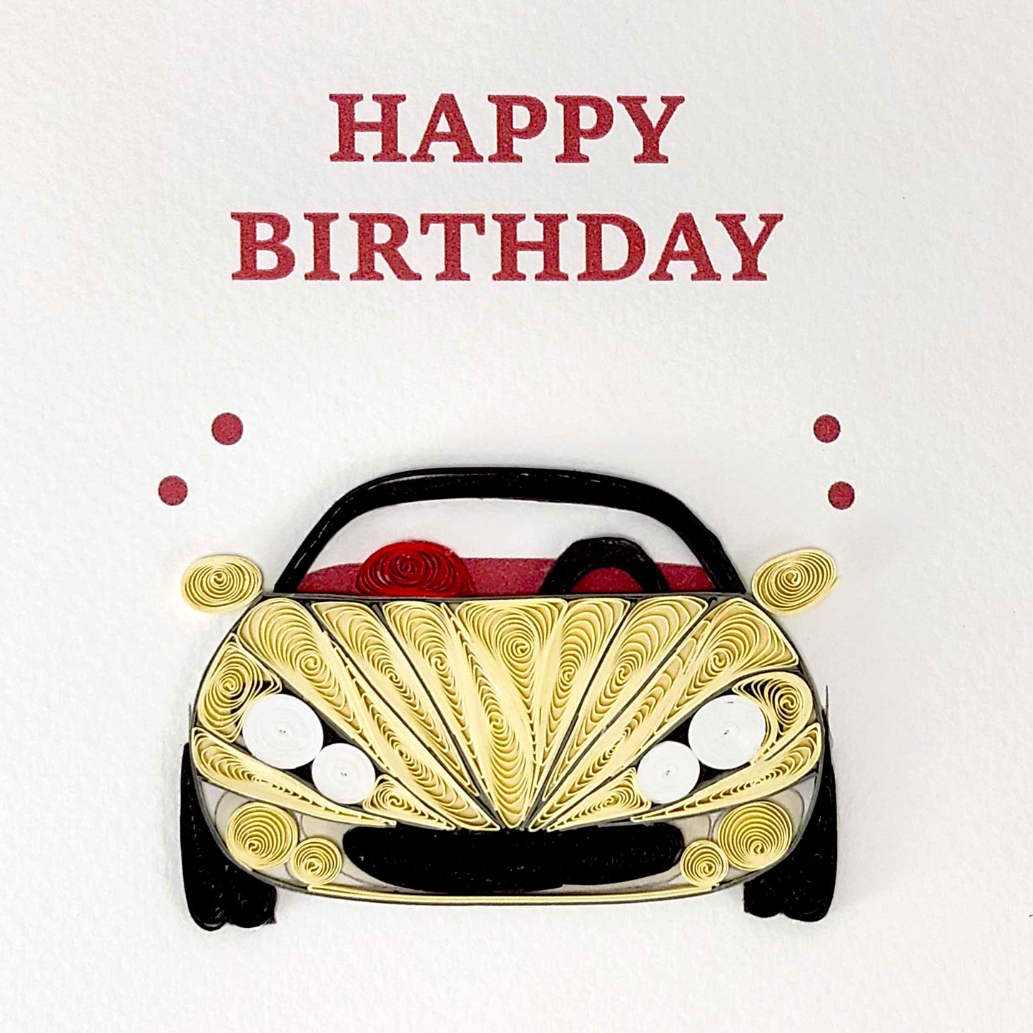 Quilled Handmade Greeting Card for Men 6"x6"