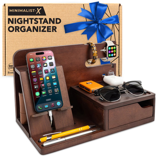 Nightstand or Desk Organizer for Cellphone, Watches & Accessories (MX)