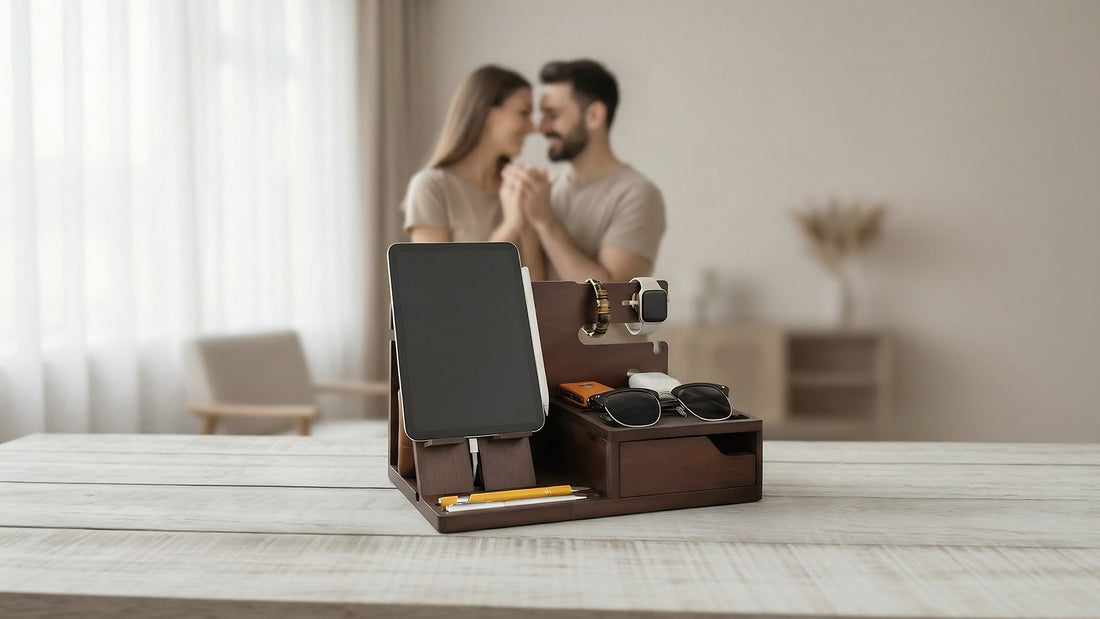 Handcrafted for Him: A Wooden Nightstand Organizer That Adds Warmth and Order