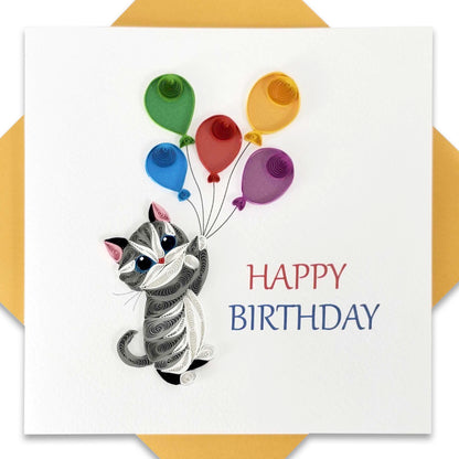 Quilled Handmade Greeting Card Animal Design 6"x6"