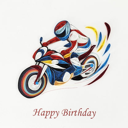 Quilled Handmade Greeting Card for Men  6"x6"