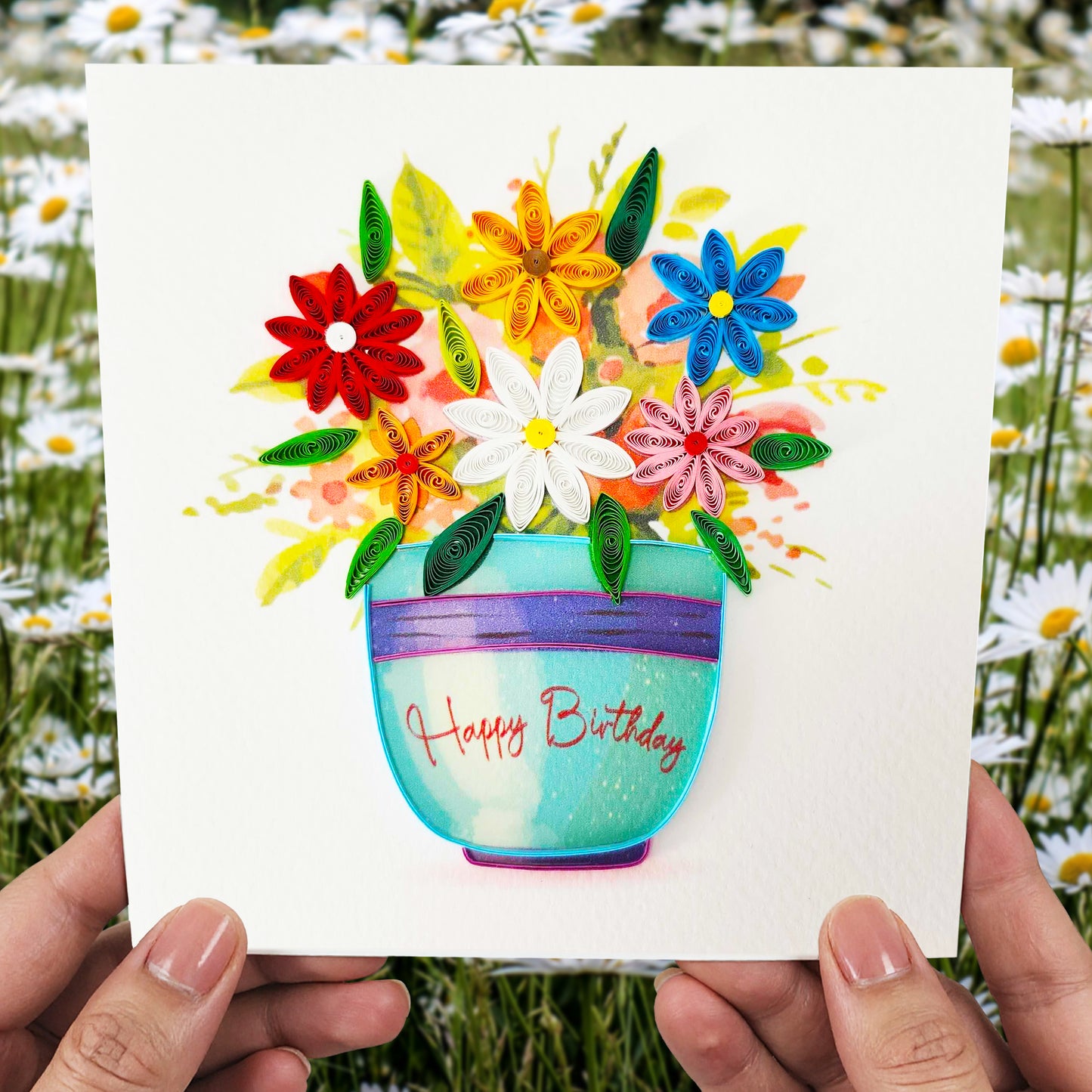 4-Daisies In Pot