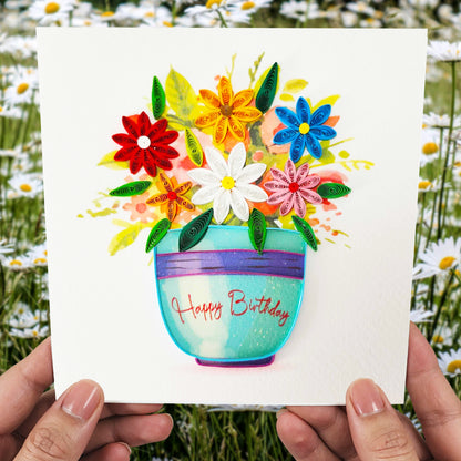 4-Daisies In Pot