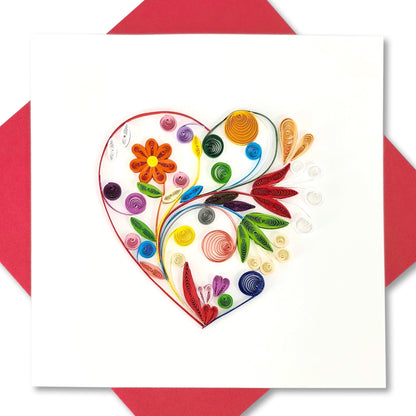 Quilled Handmade Greeting Card for Women  6"x6"