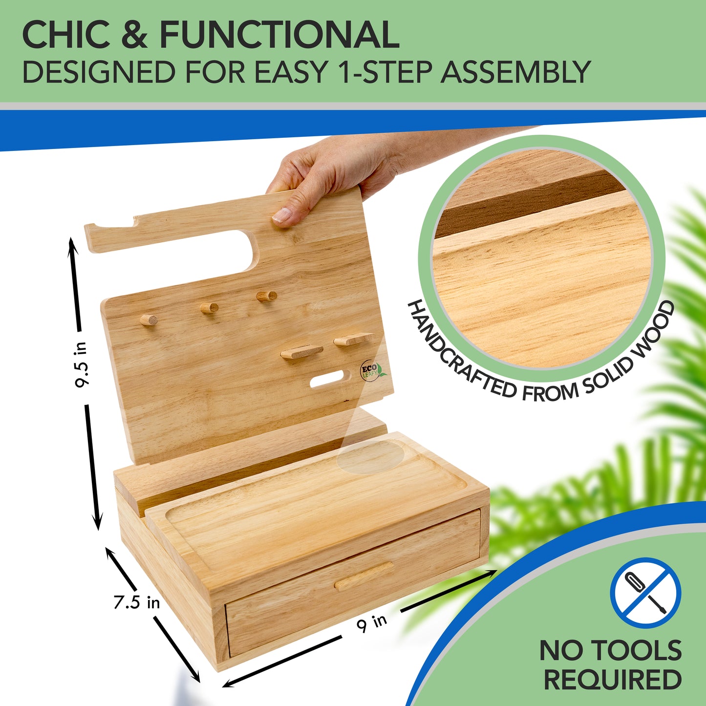 Nightstand or Desk Organizer for Cellphone, Watches & Accessories (M2)