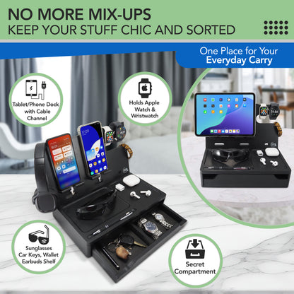 Nightstand or Desk Organizer for Cellphone, Watches & Accessories (MZ)
