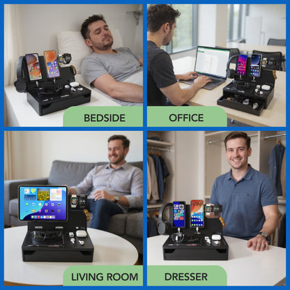 Nightstand or Desk Organizer for Cellphone, Watches & Accessories (MZ)