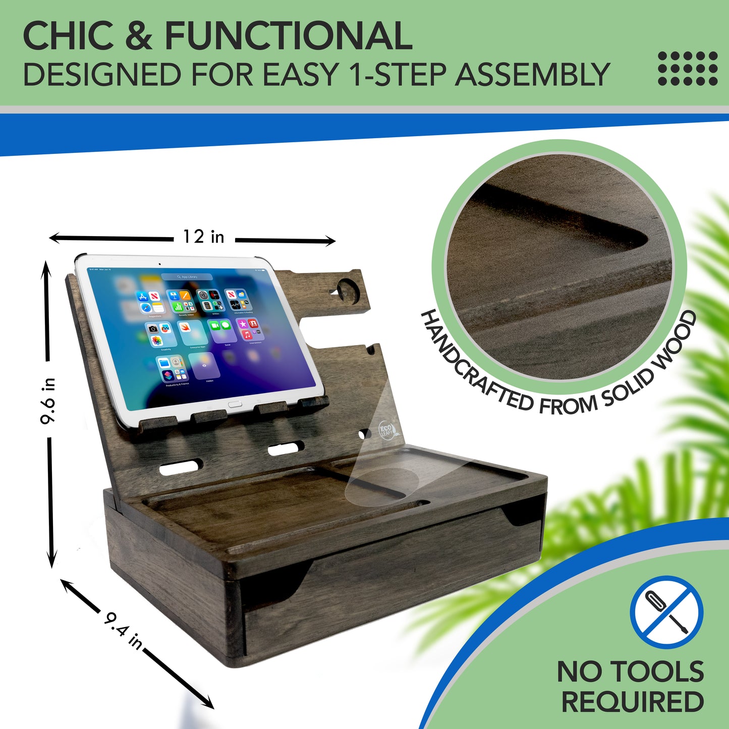 Nightstand or Desk Organizer for Cellphone, Watches & Accessories (MZ)