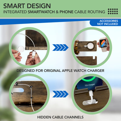 Nightstand or Desk Organizer for Cellphone, Watches & Accessories (MZ)