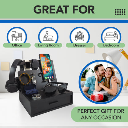 Nightstand or Desk Organizer for Cellphone, Watches & Accessories (M2)