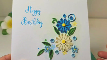 Quilled Handmade Greeting Card for Women  6"x6"